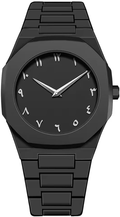 Arabic Aura Black Time Watch2