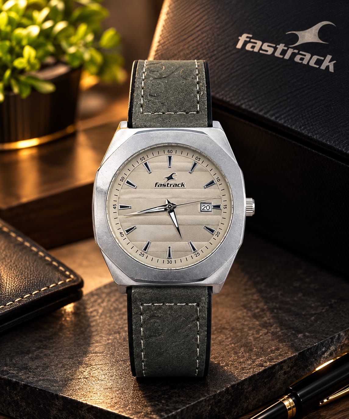 FASTRACK 6264 BELT GREY DIAL WHITE WATCH FOR MEN